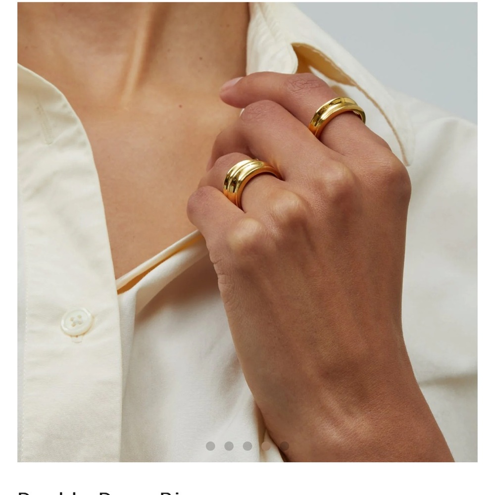 Jenny Bird - Double Dune Ring - Gold - Size 6 - Picture 4 of 5